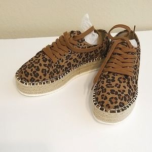 Leopard Pattern Canvas Espadrilles